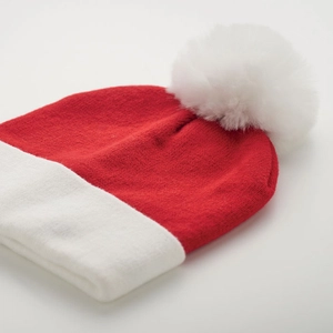 Bonnet de Noël avec revers et pompon personnalisable