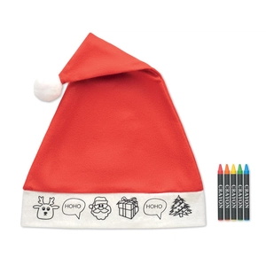 Bonnet de Père Noël pour enfants à colorier - livré avec crayons personnalisable