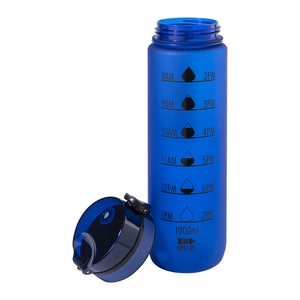 Bouteille avec graduation en RPET - 1 litre personnalisable