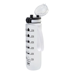 Bouteille avec graduation en RPET - 1 litre personnalisable