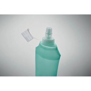 Bouteille d'eau pliable en TPU avec valve à pincer personnalisable