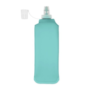Bouteille d'eau pliable en TPU avec valve à pincer personnalisable