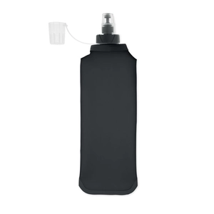 Bouteille d'eau pliable en TPU avec valve à pincer personnalisable
