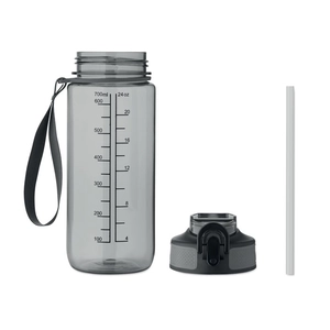 Bouteille de sport motivante en RPET avec paille intégrée personnalisable