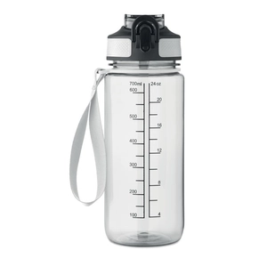 Bouteille de sport motivante en RPET avec paille intégrée personnalisable