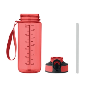 Bouteille de sport motivante en RPET avec paille intégrée personnalisable