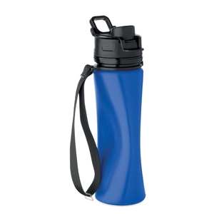 Bouteille de sport pliable en silicone avec couvercle en PP personnalisable