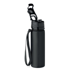 Bouteille de sport pliable en silicone avec couvercle en PP personnalisable