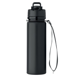 Bouteille de sport pliable en silicone avec couvercle en PP personnalisable