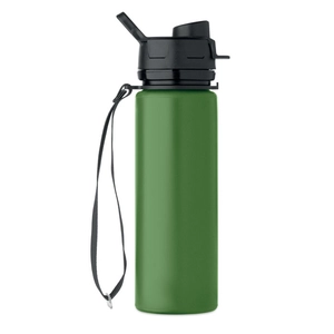 Bouteille de sport pliable en silicone avec couvercle en PP personnalisable