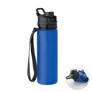 Bouteille de sport pliable en silicone avec couvercle en PP personnalisable