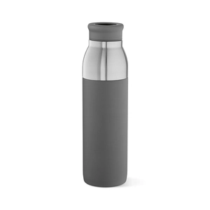 Bouteille double paroi 760 ml en acier inox recyclé - avec gobelet de voyage personnalisable