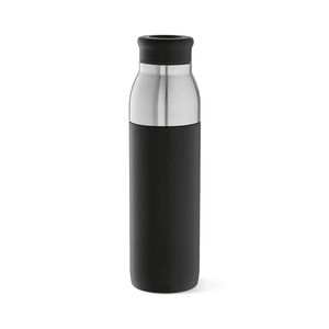 Bouteille double paroi 760 ml en acier inox recyclé - avec gobelet de voyage personnalisable