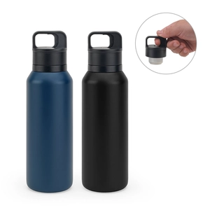 Bouteille en acier inoxydable (91% recyclé) avec double paroi isolée sous vide 590 mL personnalisable