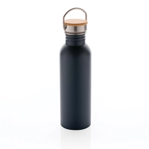 Bouteille en acier inoxydable avec couvercle en bambou personnalisable