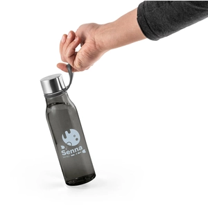 Bouteille en PET recyclé (100 % rPET) avec une finition brillante translucide personnalisable