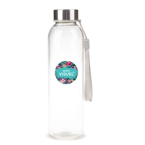 Bouteille en verre 500 ml - Gourde d'eau en verre personnalisable