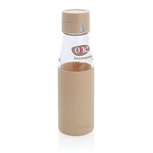 Bouteille en verre 600 ml avec compteur d'hydratation personnalisable