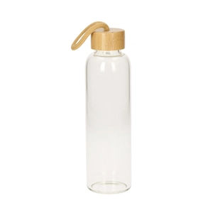 Bouteille en verre avec bambou 550ml personnalisable