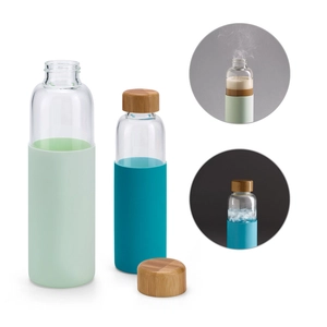 Bouteille en verre borosilicate 600 ml - Gourde DAKAR personnalisable