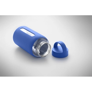 Bouteille en verre borosilicate de haute qualité avec pochette en silicone personnalisable