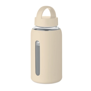 Bouteille en verre borosilicate de haute qualité avec pochette en silicone personnalisable