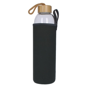 Bouteille en verre et bambou 1 litre personnalisable