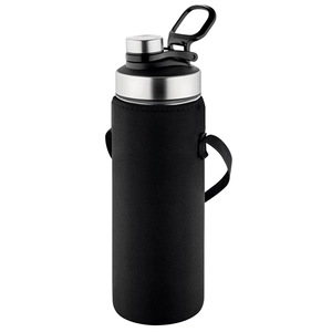 Bouteille isotherme 1 litre avec manchon - verre borosilicate personnalisable