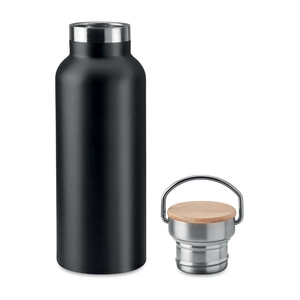 Bouteille isotherme 500 ml avec bouchon en bambou - livraison EXPRESS personnalisable