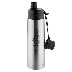 Bouteille isotherme 500 ml - double paroi avec couvercle étanche personnalisable