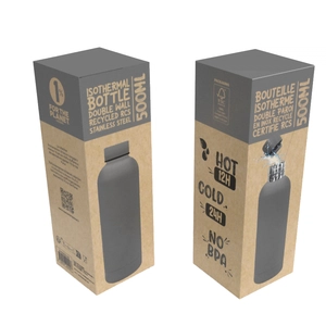 Bouteille isotherme 500ml en inox recyclé  personnalisable