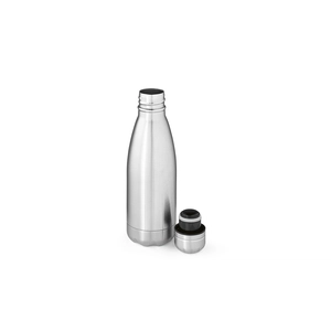 Bouteille isotherme en acier inox recyclé 430 ml - finition brillante personnalisable