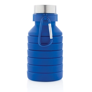 Bouteille pliable en silicone 550 ml, étanche avec couvercle personnalisable