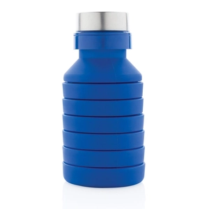 Bouteille pliable en silicone 550 ml, étanche avec couvercle personnalisable