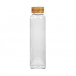 Bouteille PURE 550 ml en verre borosilicate et bambou personnalisable