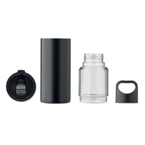 Bouteille rechargeable 2 en 1 en Tritan et gobelet double paroi personnalisable
