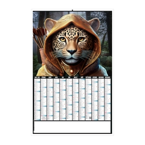 Calendrier bancaire publicitaire 12 mois découpé ou non - pop art