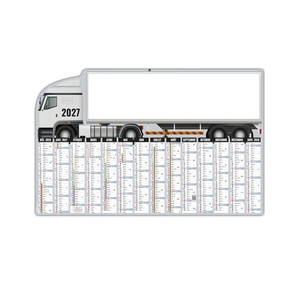 Calendrier bancaire publicitaire découpé ou non - spécial camion