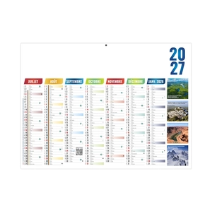Calendrier bancaire publicitaire illustré de photos personnalisable personnalisable