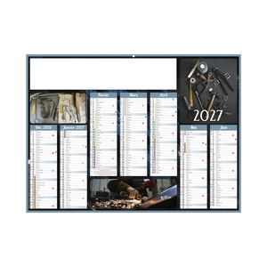 Calendrier bancaire publicitaire illustré spécial PME - PMI - artisanat personnalisable