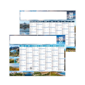 Calendrier bancaire publicitaire paysage de France