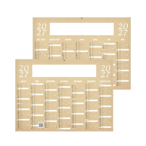 Calendrier bancaire publicitaire standard 7 mois par face