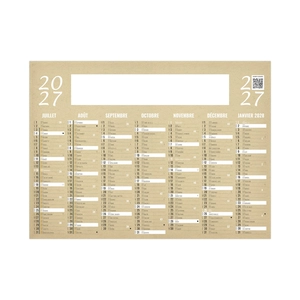 Calendrier bancaire publicitaire standard 7 mois par face personnalisable