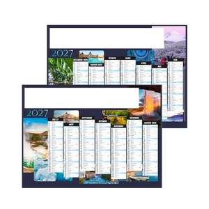 Calendrier bancaire publicitaire thermal et nature