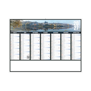Calendrier bancaire publicitaire vues panoramiques Centre val de loire personnalisable
