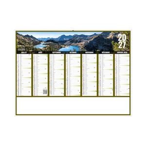 Calendrier bancaire publicitaire vues panoramiques Occitanie personnalisable