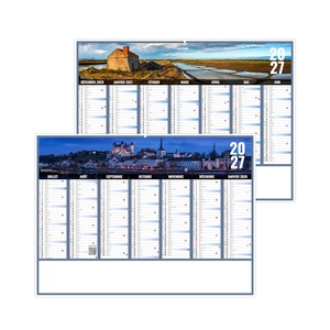 Calendrier bancaire publicitaire vues panoramiques Pays de la Loire