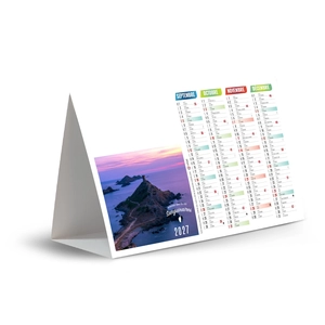 Calendrier chevalet publicitaire de comptoir tryptique Corse