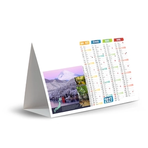Calendrier chevalet publicitaire de comptoir tryptique Thermal personnalisable
