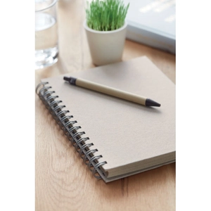 Carnet A5 80 feuilles en papier d'herbes - couverture carton personnalisable